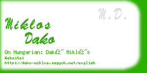 miklos dako business card